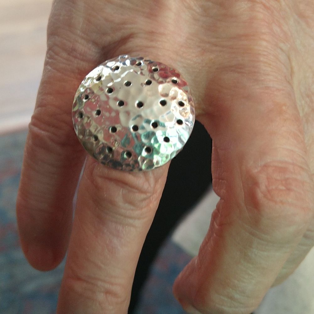 Sterling Silver Textured Ring - Picture 3 of 5